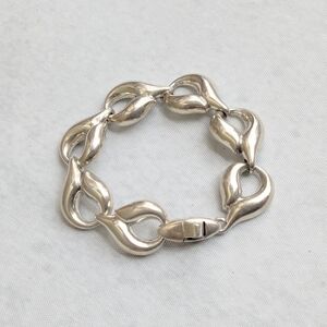 Vintage Bayanihan Sterling Silver Bracelet 6.25" Hollow Modernist Avant Garde